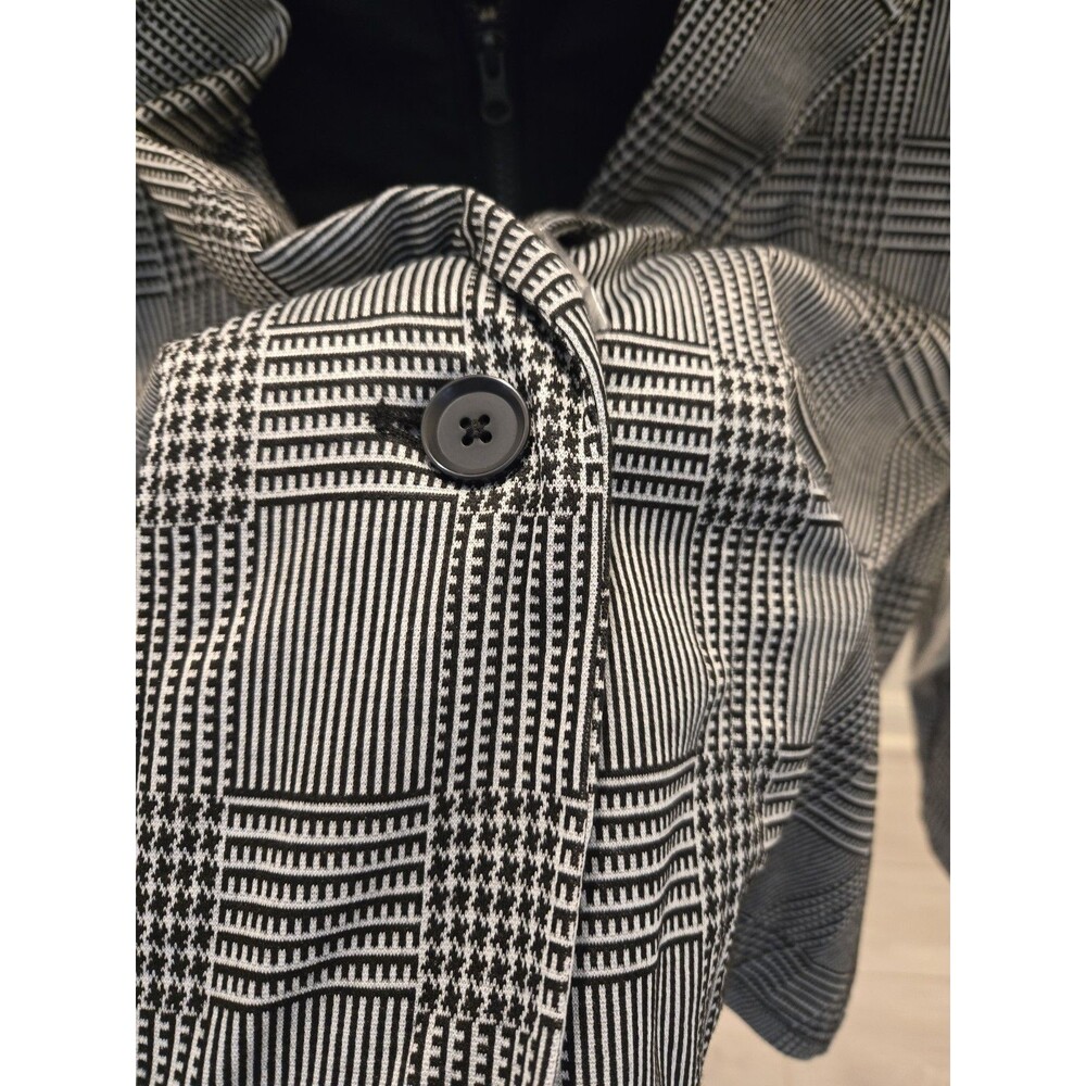 ​Derek Heart NEW Plaid Blazer L Womens Hoodie Insert Jacket Check Pattern Large - Picture 4 of 13
